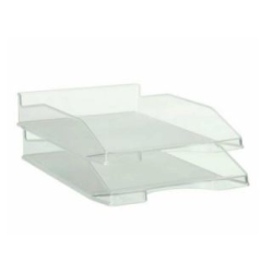 OUTLET - Safata sobretaula Cristal Archivo 2000. Apilables en tres posicions. Mides 34,5 x 25,5 x 6