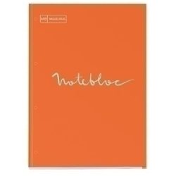 Recanvi Miquelrius Emotions Notebook 1 A4 80H 90G Reciclat Encolat 4 Taladros Cuadric.5X5 Taronja
