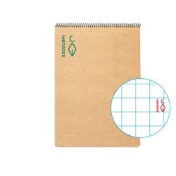 Bloc Escolofi Tapa Dura 4º 100H Apaïsat Quadrícula 5X5 80G Ecològic