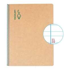 Bloc Escolofi Green Tapa Dura A4 50H Montessori 3,5 80G Reciclat Amb Marge Verd