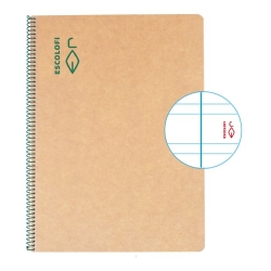 Bloc Escolofi Green Tapa Dura A4 50H Pauta 3 80G Reciclat Amb Marge Verd
