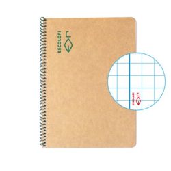 Bloc Escolofi Green Tapa Dura A5 50H Quadric.5X5 80G Reciclat Amb Marge Verd