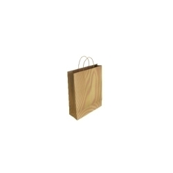 Bossa De Paper Andina Kraft Verjurat 24X32X10 Cm Reciclat/Natural Paquet De 50