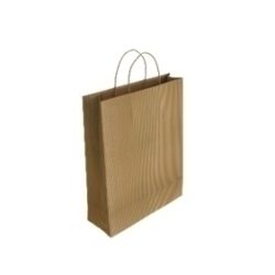 Bossa De Paper Andina Kraft Verjurat 27X37X12 Cm Reciclat/Natural Paquet De 50