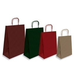 Bossa De Paper Andina Kraft Llis 32X40X14 Cm Vermell Paquet De 50