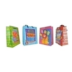 Bossa De Paper Amb Relleu 18X23X8,5 Cm Paquet De 12 Assortides (4 Models)