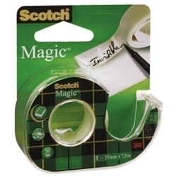 Cinta Adhesiva Scotch Magic Invisible Rollo  7,5X19 Con Mini Portarrollos