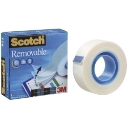 Cinta Adhesiva Scotch Magic Quita Y Pon Invisible Removible Rollo 32,9X19