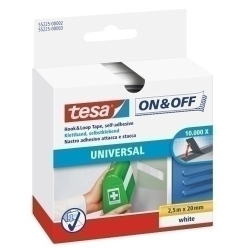 Cinta Velcro Tesa On&Off Rollo 2,5X20 Blanco