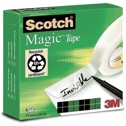 Cinta Adhesiva Scotch Magic Invisible Rollo 66X19