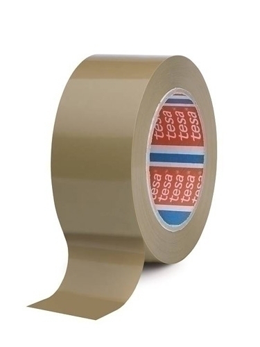 Cinta De Embalaje Tesa Pvc Liso Rollo 66X50 Marron