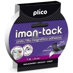 Cinta Adhesiva Plico Iman-Tack Magnetica Rollo 1M X 20Mm