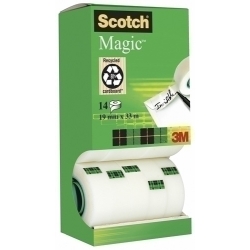 Cinta Adhesiva Scotch Magic Invisible Rollo 33X19 Pack De 14