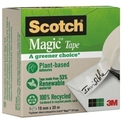 Cinta Adhesiva Scotch Magic 900 Sostenible Rollo 30X19