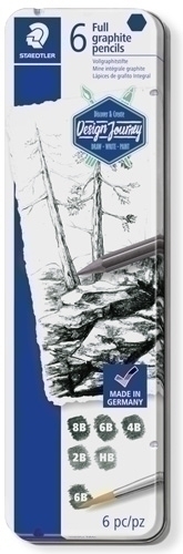 Llapis De Grafit Staedtler Design Journey 100G Lumograph Pure Graphite Caixa Metall De 6