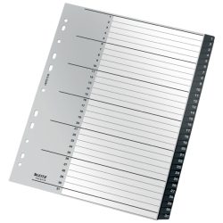 Indice Leitz Pp Recycle Numerico A4+ Pestanyes 1-31 11 Trepants Negre