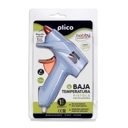Pistola De Cola Termofusible Plico Mini 25W Baixa Temperatura