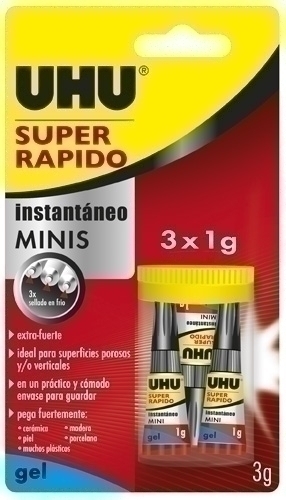 Pegament Inst. Uhu Super Ràpid Mini Gel 3X1G