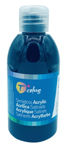 Pintura Acrilica Tcolors 250 Ml (Ampolla) Negre