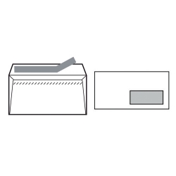 Sobre Sam 110X220 Blanc 90G Open V.Dcha.(Silicona) Caixa De 500