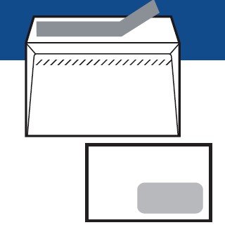 Sobre Sam Ecosam+ 110X220 Blanc 105G Open V.Dcha.(Silicona) Caixa De 500