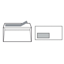 Sobre Sam 115X225 Blanc 90G Open V.Izda.(Silicona) Caixa De 500