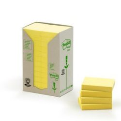 Taco Notas Post-It Reciclados Amarillos 653/1T Torre 24 Blocs 100 Hjs