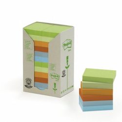 Taco Notas Post-It Reciclados Arcoiris 653/1Rpt Torre 24 Blocs 100 Hjs