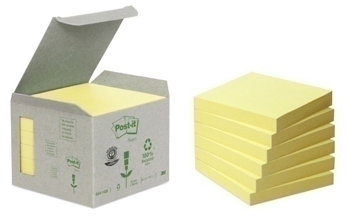 Taco Notes Post-It Reciclats 654 76X76 Groc 100H Torre De 6