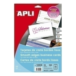 Targetes De Visita Apli Per Impressora Vores Llisos C.Rectes 200G Mat 89X51Mm Blister 15H 150 Uts.(1