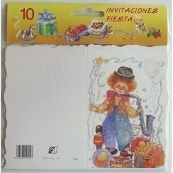 Postales Invitacion A Fiesta Bolsa De 10 Troqueladas