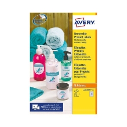 Etiquetes Adh.Impr.Avery A4 Blanca Rodona Removible Ressò Caixa 25H Ø25Mm 1200Uds.(L4850Rev)