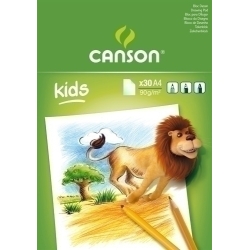 Bloc De Dibuix Canson Kids Encolat Gra Fi A4 30H 90G