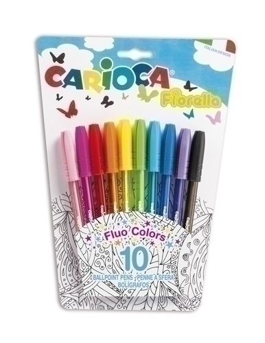 Bolígraf Carioca Fiorella Fluo Assortiment Estoig De 10