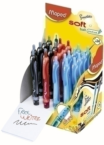 Boligrafo Rt. Maped Freewriter Ball Expositor De 24