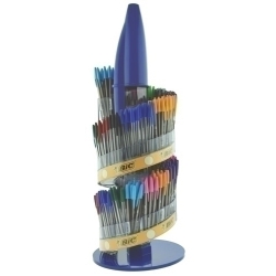 Bolígraf Bic Cristall Expositor Mega Family 250X 8373609 Cristall Blau 100X 8373639 Cristall Negre 5