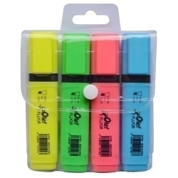 Marcador Fluor Olef Bossa De 4 Colors