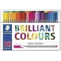 Retolador Fibra Staedtler 334 Triplus Fineliner Box De 50