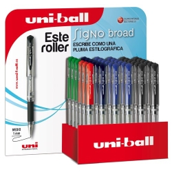 Roller Uni-Ball Um-153 Signe Broad Gel Basics Expositor De 36 12X 653105000 Negre 12X 653113000 Blau