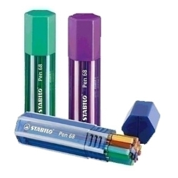 Retolador Fibra Stabilo Pen 68 Big Pen Box Portatode Plàstic 20 Unitats