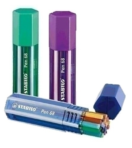 Retolador Fibra Stabilo Pen 68 Big Pen Box Portatode Plàstic 20 Unitats