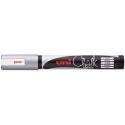 Marcador Guix Liquida Uni-Ball Chalk Marker Pwe-5M 1,8-2,5 Mm Plata