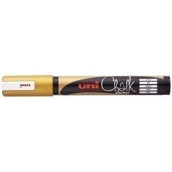 Marcador Guix Liquida Uni-Ball Chalk Marker Pwe-5M 1,8-2,5 Mm Or