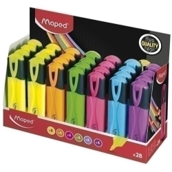 Marcador Fluor Maped Flu Peps Classic Expositor De 28