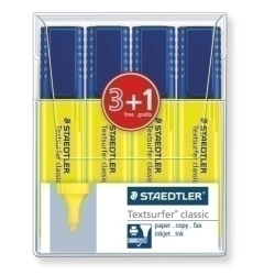 Marcador Fluor Staedtler 364 Textsurfer Classic Groc Estoig De 4 (3+1 Regal)