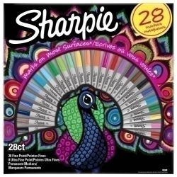 Retolador Permanent Sharpie Fine&Ultra Fine Big Pack Pavo Real Caixa Regal De 28 20X Fine Assortimen