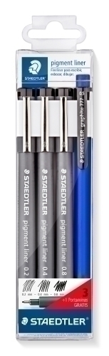 Retolador Calibrat Staedtler 308 Pigment Liner Bossa De 3 (0,2 - 0,4 - 0,8 Mm)