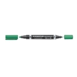Marcador Permanent Staedtler 348 Lumocolor Duo Conico Verd