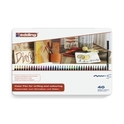 Retolador Fibra Edding 1300 Caixa De Metall De 40