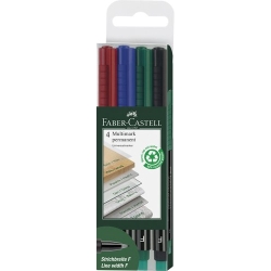 Retolador Permanent Faber-Castell Multimark F Bossa De 4